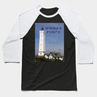 Blavandshuk Fyr coordinates Baseball T-Shirt